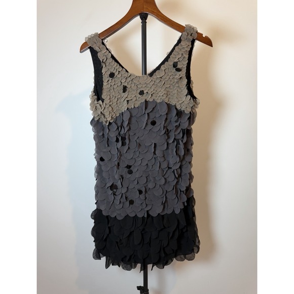Hale Bob Dresses & Skirts - Hale Bob Ombre 3D Petal Applique Dress Women XS Statement Cocktail Party